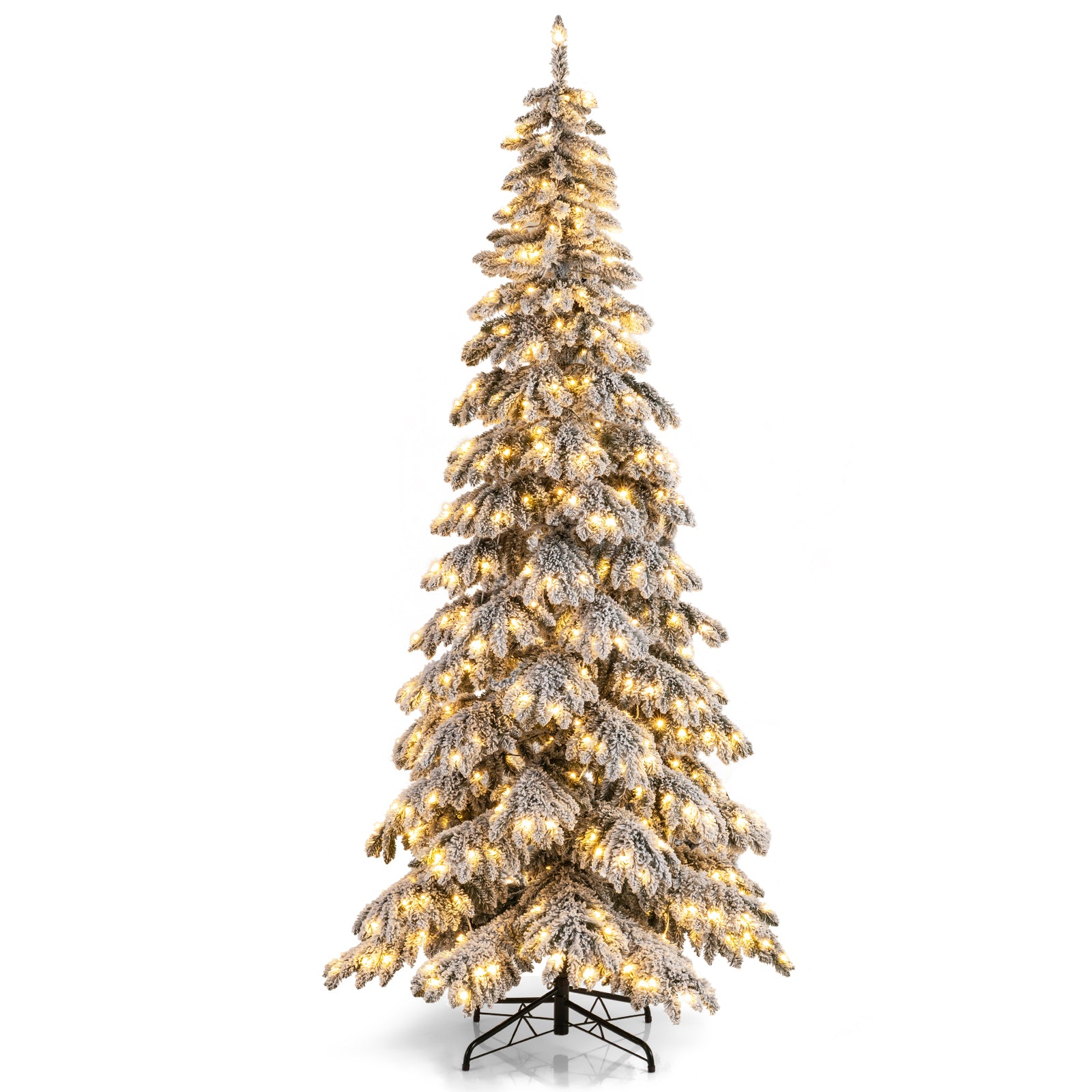 9 Feet Pre-Lit Artificial Xmas Tree Hinged Xmas Tree with Quick Power Connectors Christmas Tree Options at Gallery Canada