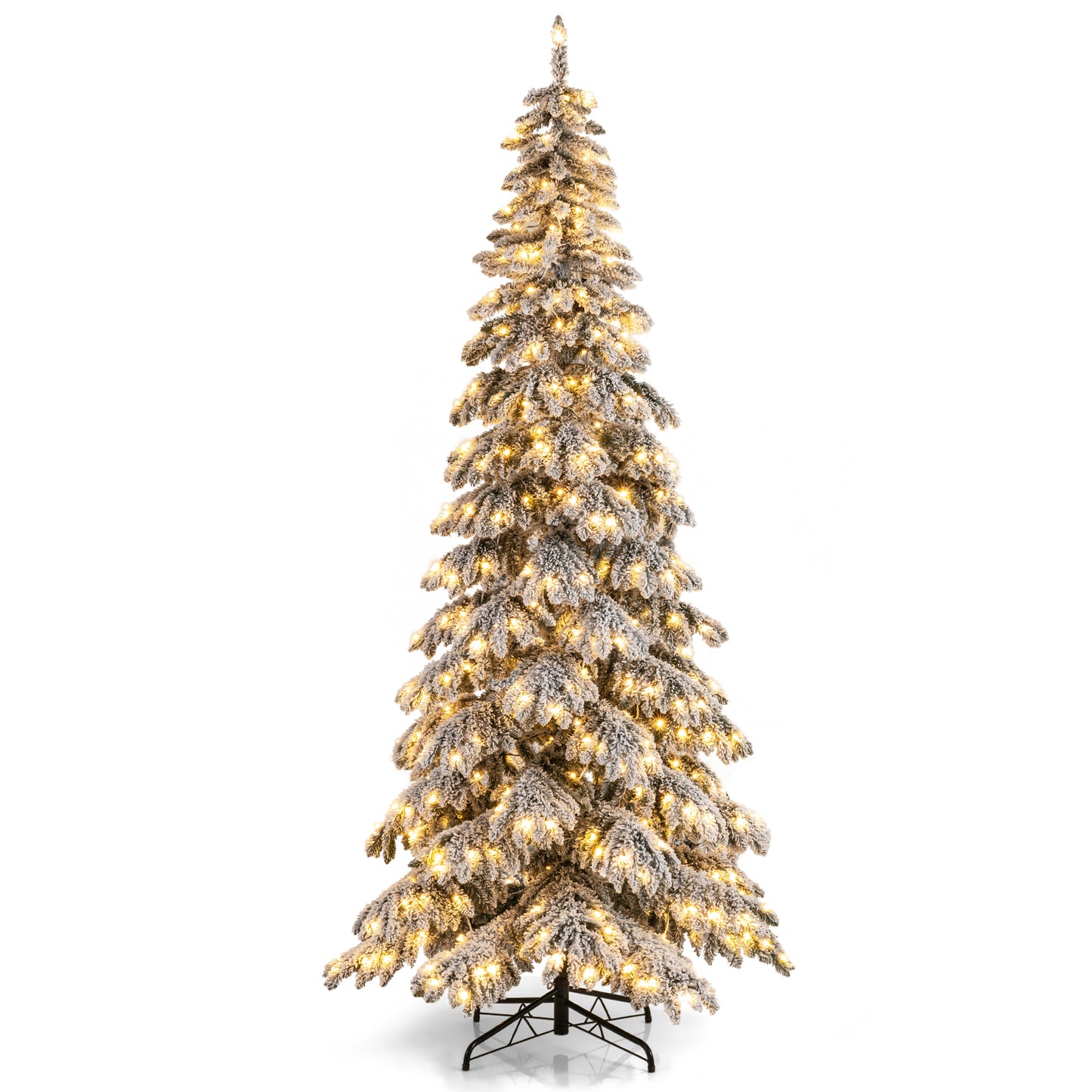 9 Feet Pre-Lit Artificial Xmas Tree Hinged Xmas Tree with Quick Power Connectors Christmas Tree Options at Gallery Canada
