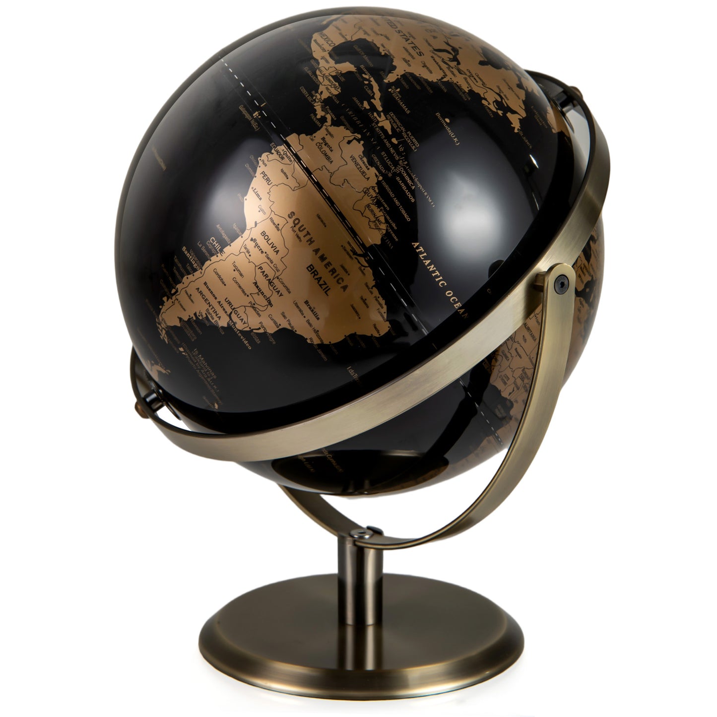 9-Inch Metallic Black World Globe with Metal Stand, Golden Learning Toys at Gallery Canada