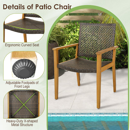 9-Piece Expandable Patio Dining Set, Natural Patio Dining Sets at Gallery Canada