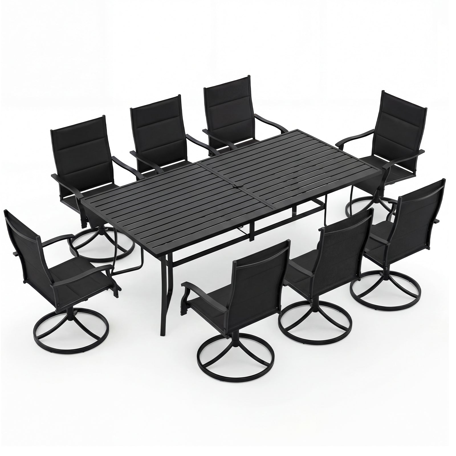9-Piece Outdoor Dining Set For 8, Black Patio Dining Sets at Gallery Canada