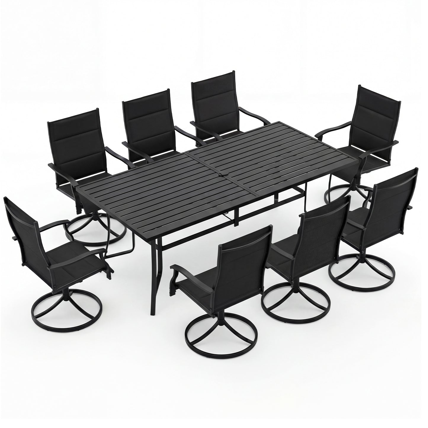 9-Piece Outdoor Dining Set For 8, Black Patio Dining Sets at Gallery Canada