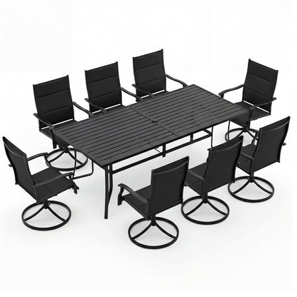 9-Piece Outdoor Dining Set For 8, Black Patio Dining Sets at Gallery Canada