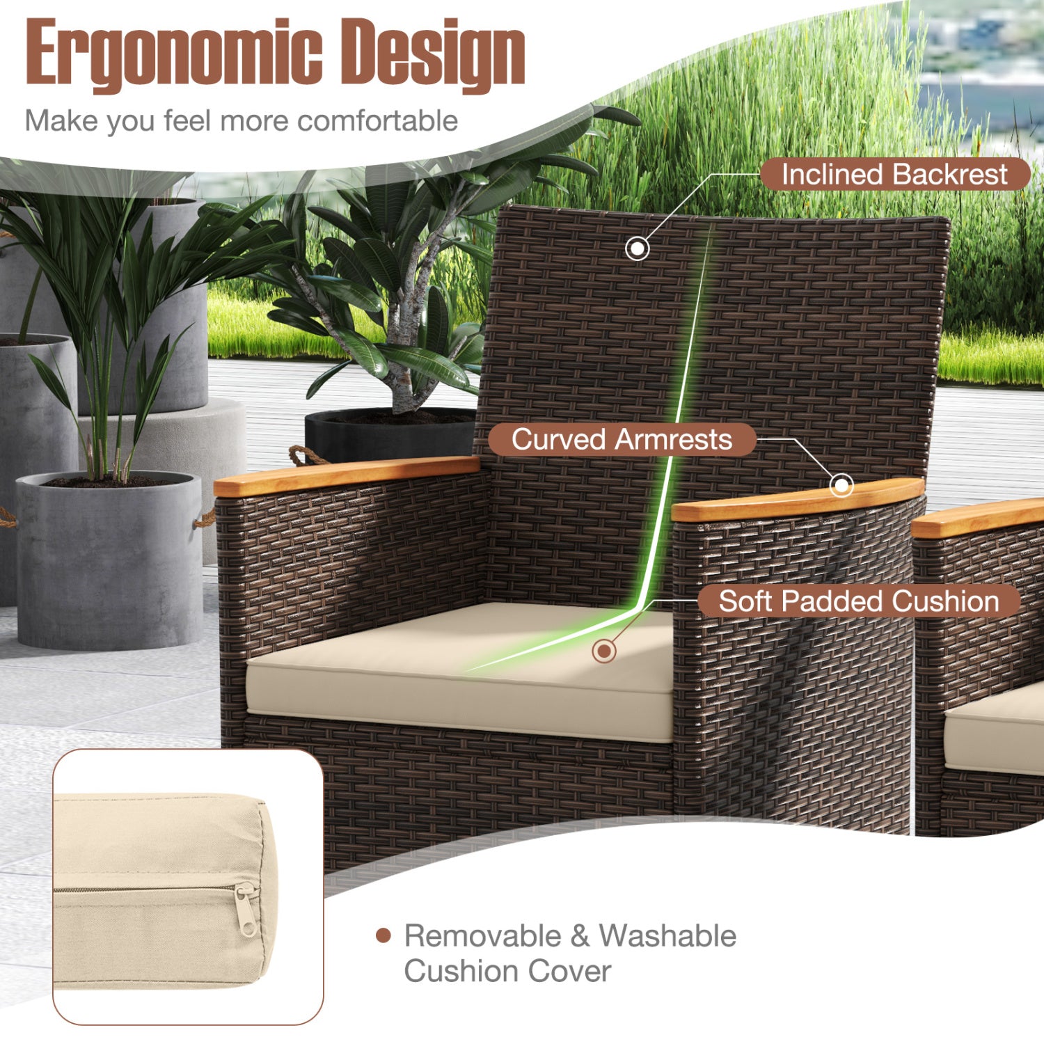 9 Piece Outdoor Dining Set, Acacia Wood Table Top, Beige Patio Dining Sets at Gallery Canada