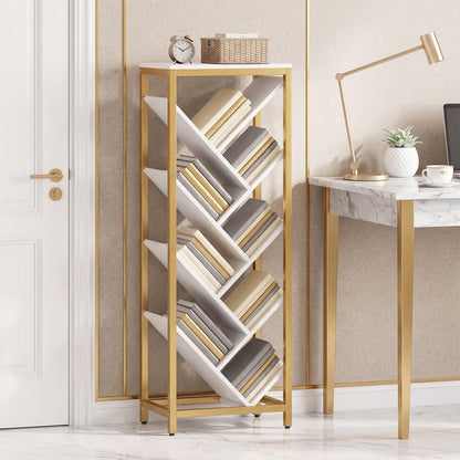 9-Tier Freestanding Bookcase, White Bookcases at Gallery Canada