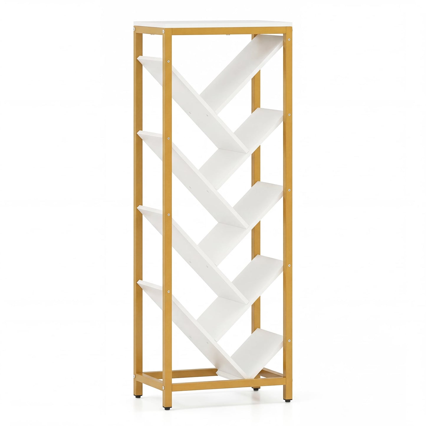 9-Tier Freestanding Bookcase, White Bookcases at Gallery Canada
