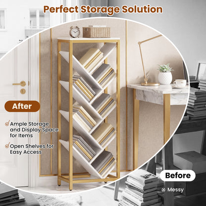 9-Tier Freestanding Bookcase, White Bookcases at Gallery Canada