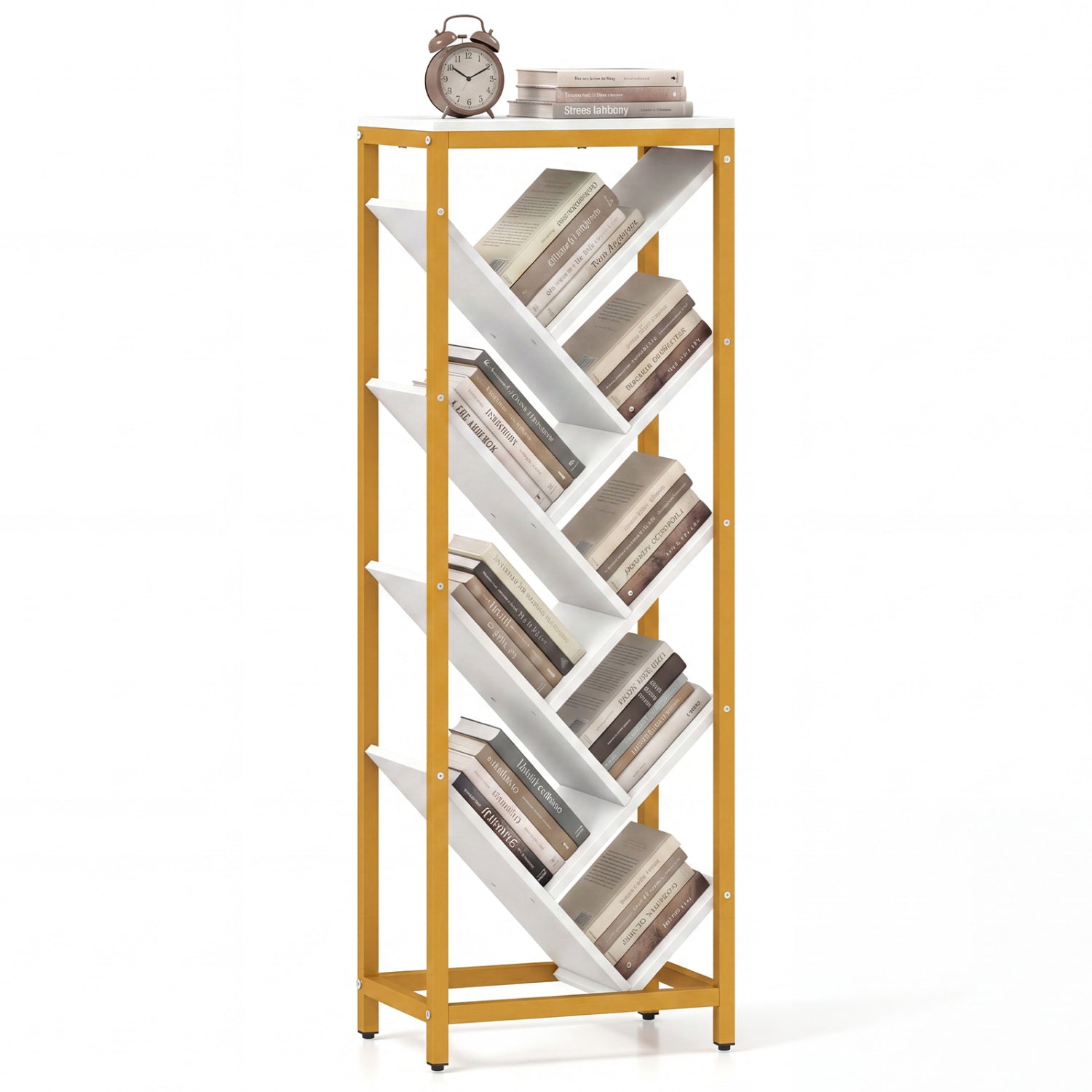 9-Tier Freestanding Bookcase, White Bookcases at Gallery Canada