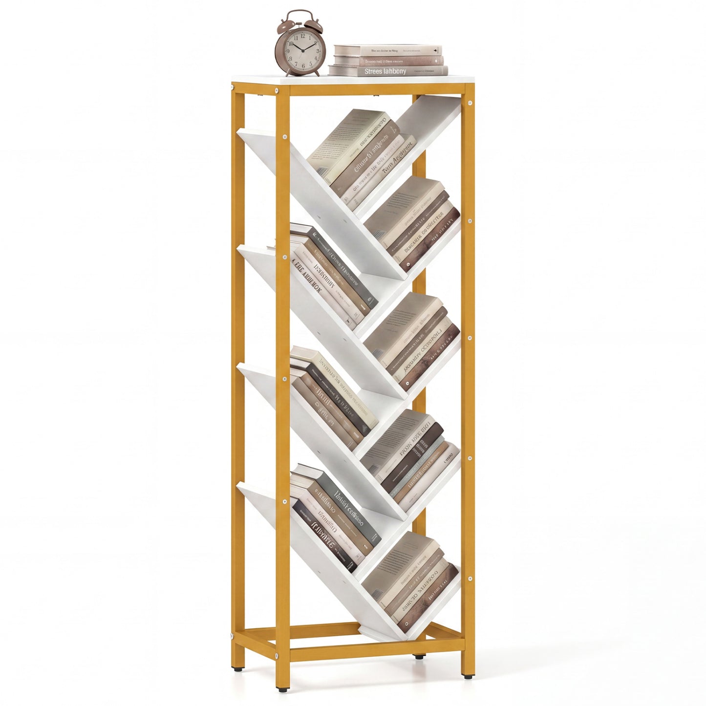 9-Tier Freestanding Bookcase, White Bookcases at Gallery Canada
