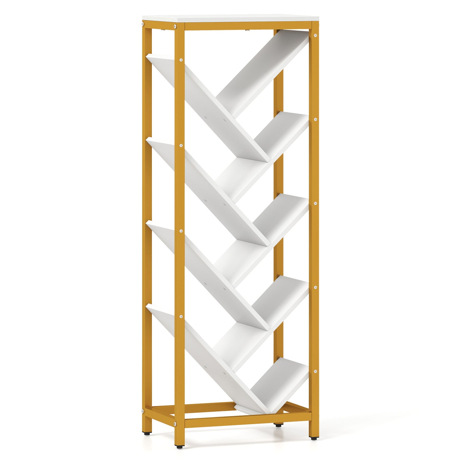 9-Tier Freestanding Bookcase, White Bookcases at Gallery Canada
