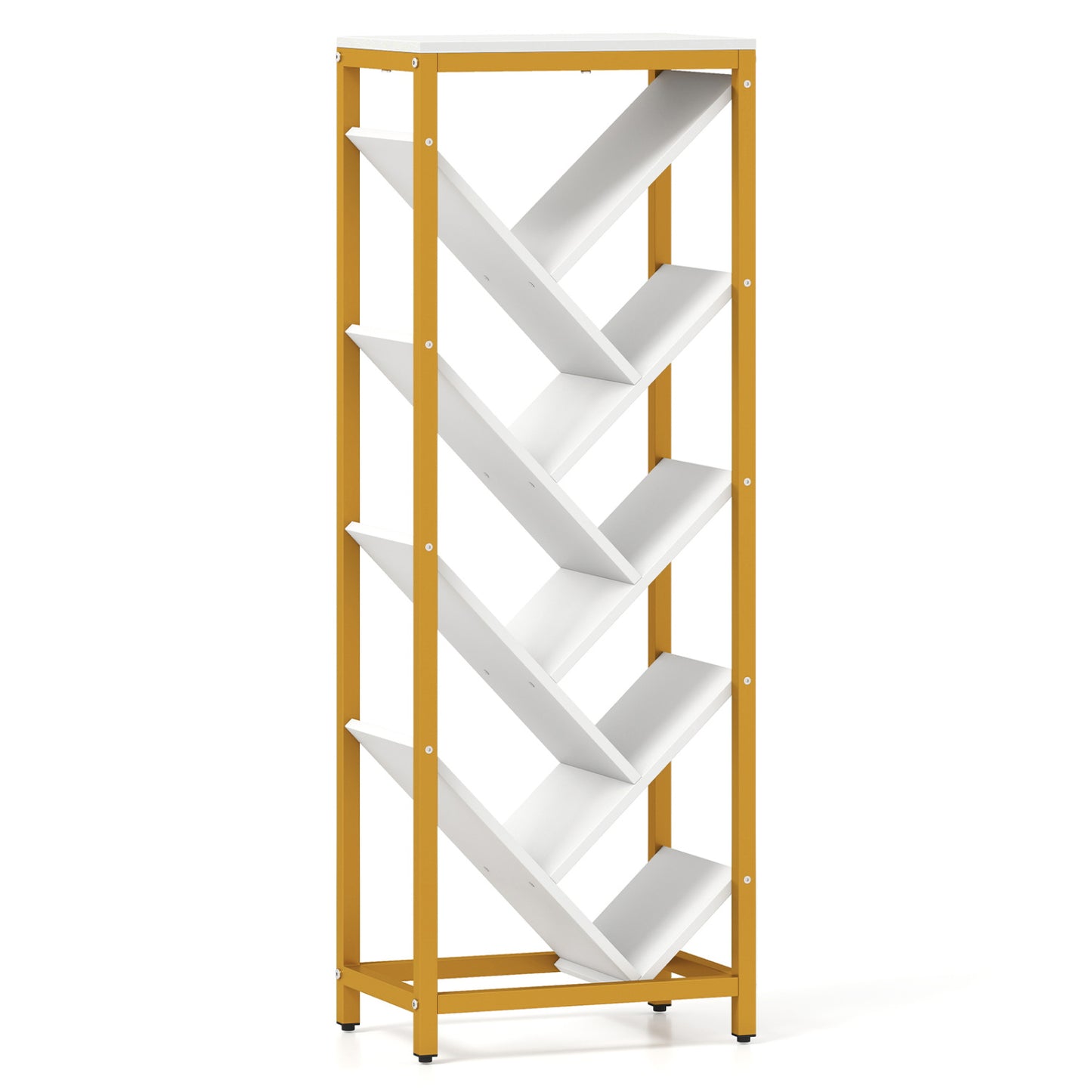 9-Tier Freestanding Bookcase, White Bookcases at Gallery Canada