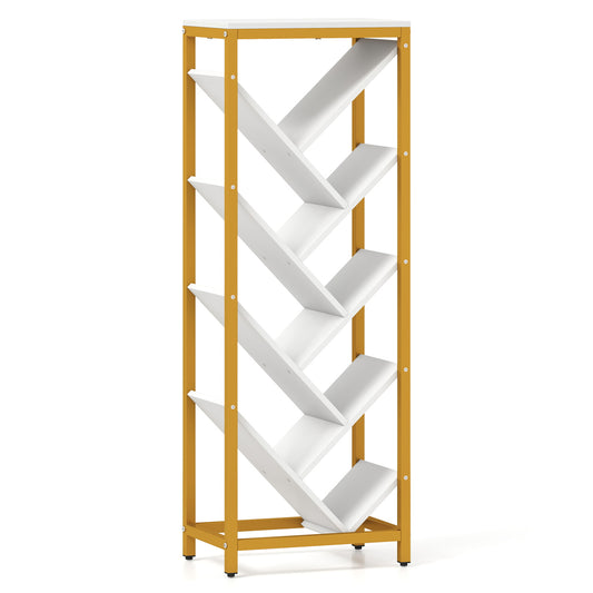 9-Tier Freestanding Bookcase, White Bookcases White at Gallery Canada