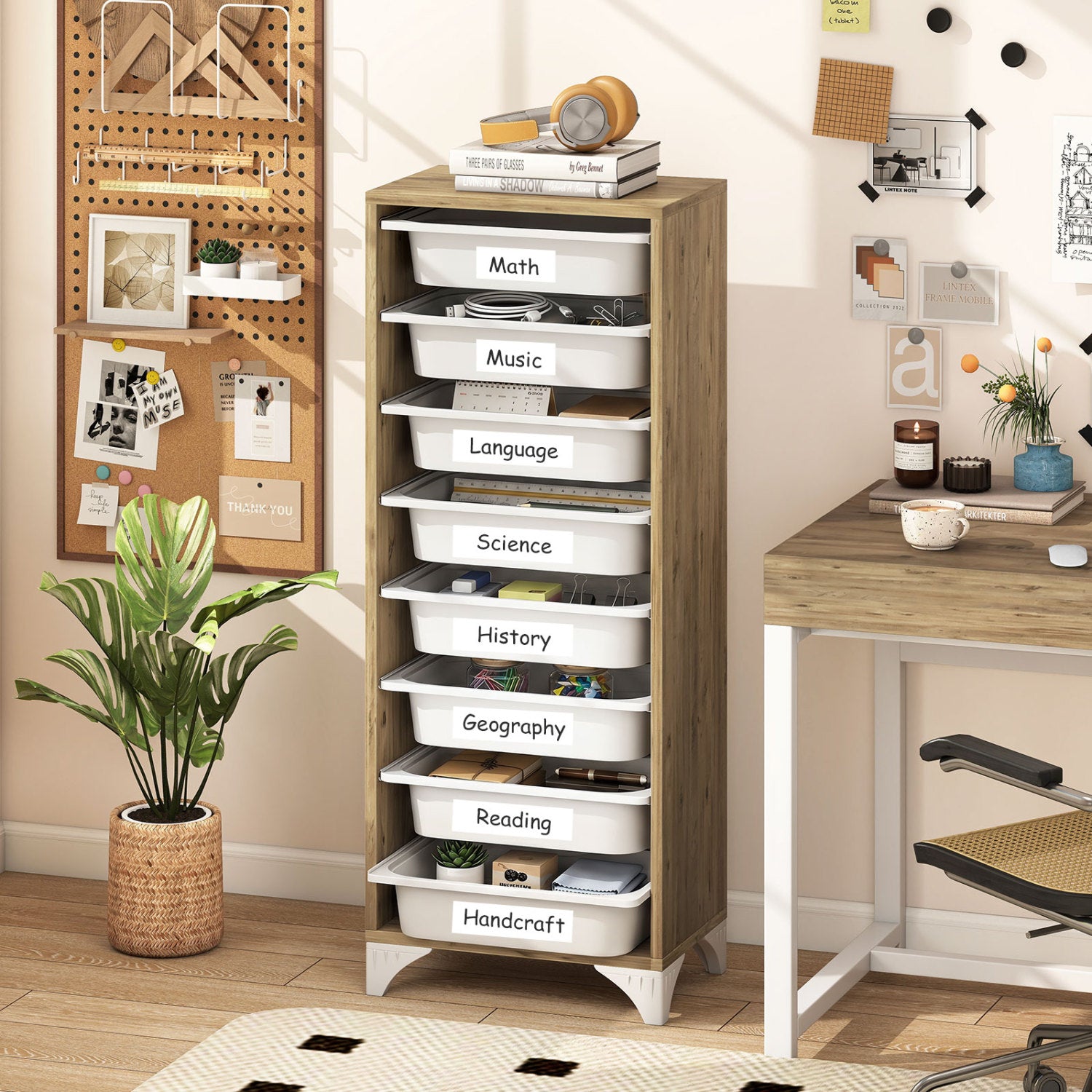 9-Tier Fruit and Vegetable Storage Rack Freestanding Wooden Pantry Organizer Cabinet Sideboards Cabinets & Buffets at Gallery Canada