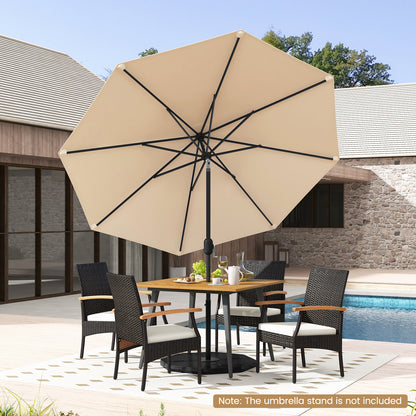 9 ft Outdoor Patio Table Umbrella, Push Button Tilt Crank, Beige Outdoor Umbrellas at Gallery Canada