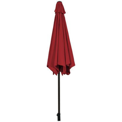 9FT Patio Umbrella, Steel Tilt Crank, Burgundy Outdoor Umbrellas at Gallery Canada