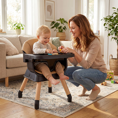 9-In-1 Convertible High Chair, Solid Wood Legs, Black High Chairs at Gallery Canada