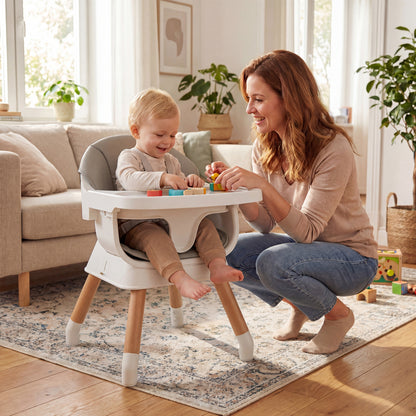 9-In-1 Convertible High Chair, Solid Wood Legs, White High Chairs at Gallery Canada