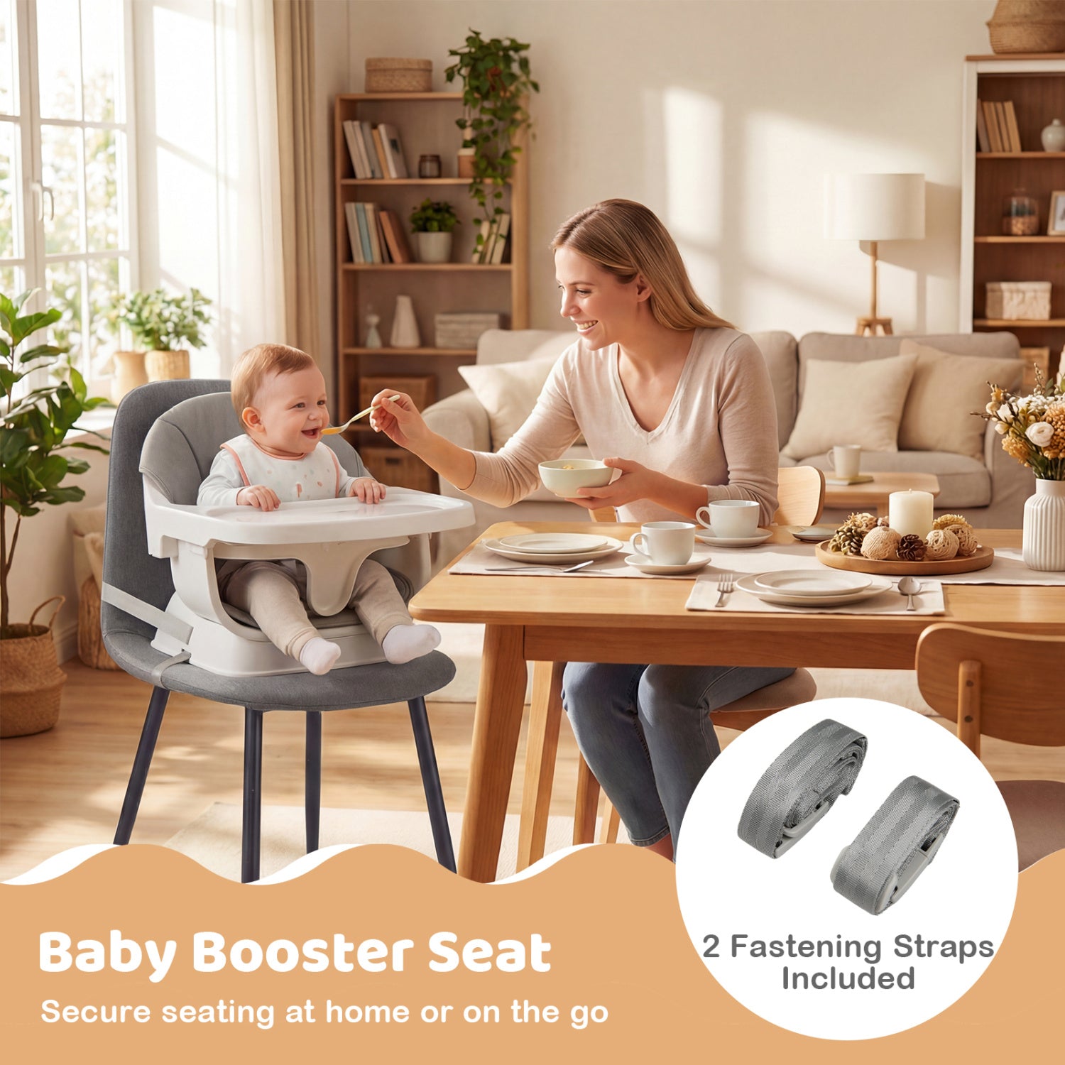 9-In-1 Convertible High Chair, Solid Wood Legs, White High Chairs at Gallery Canada