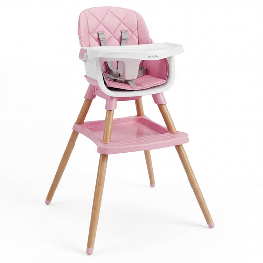 Convertible High Chair For Babies, Toddlers, 9-in-1, Pink High Chairs Pink at Gallery Canada