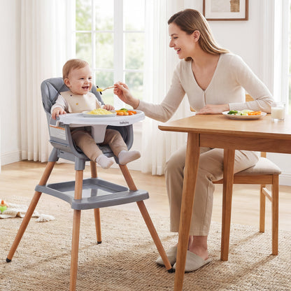 9-In-1 Convertible High Chair, With Seat Cushion, Gray High Chairs at Gallery Canada