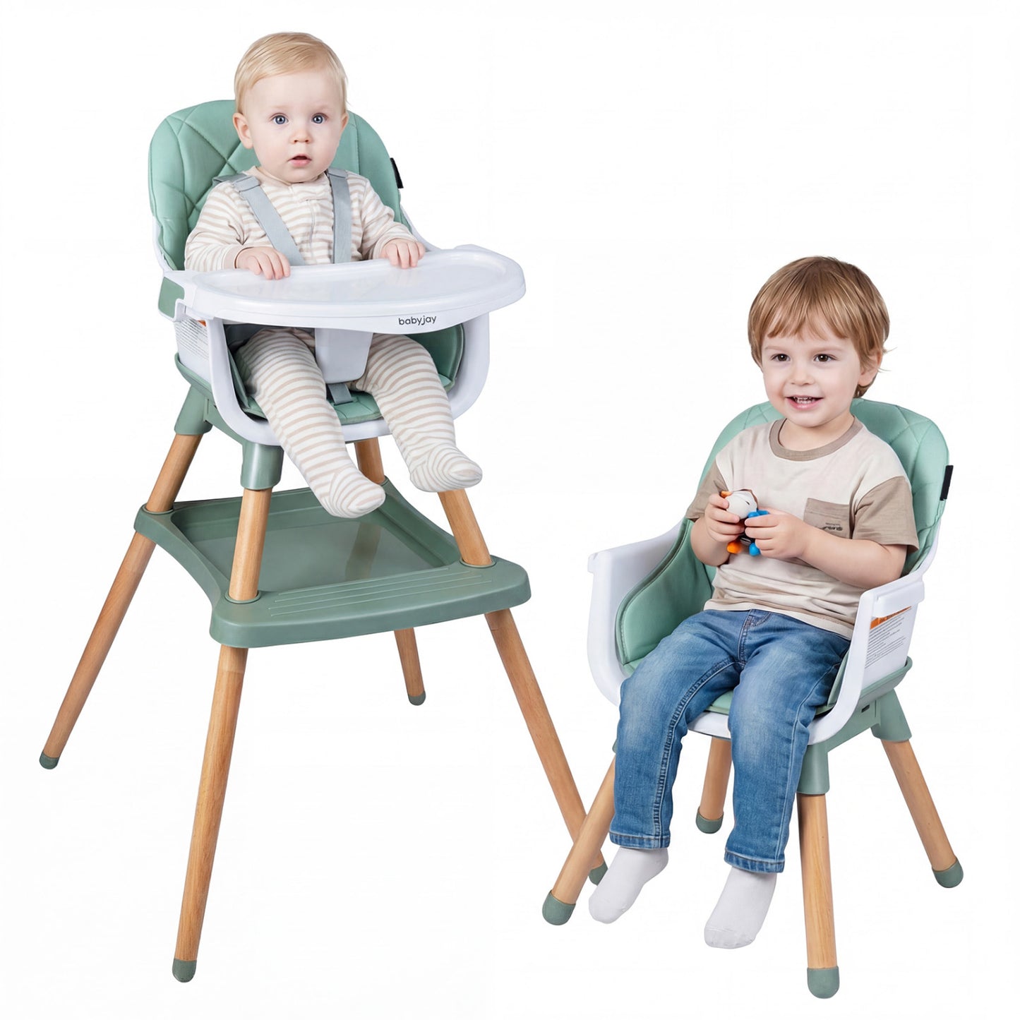 9-In-1 Convertible High Chair, With Seat Cushion, Green High Chairs at Gallery Canada