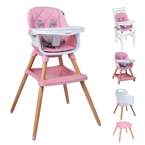 Convertible High Chair For Babies, Toddlers, 9-in-1, Pink