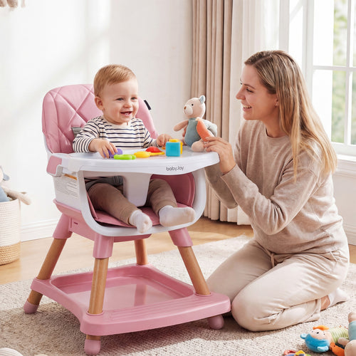 Convertible High Chair For Babies, Toddlers, 9-in-1, Pink