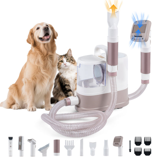 9-in-1 Dog Grooming Vacuum Kit, 3 Suction Modes Vacuums & Cleaners White at Gallery Canada