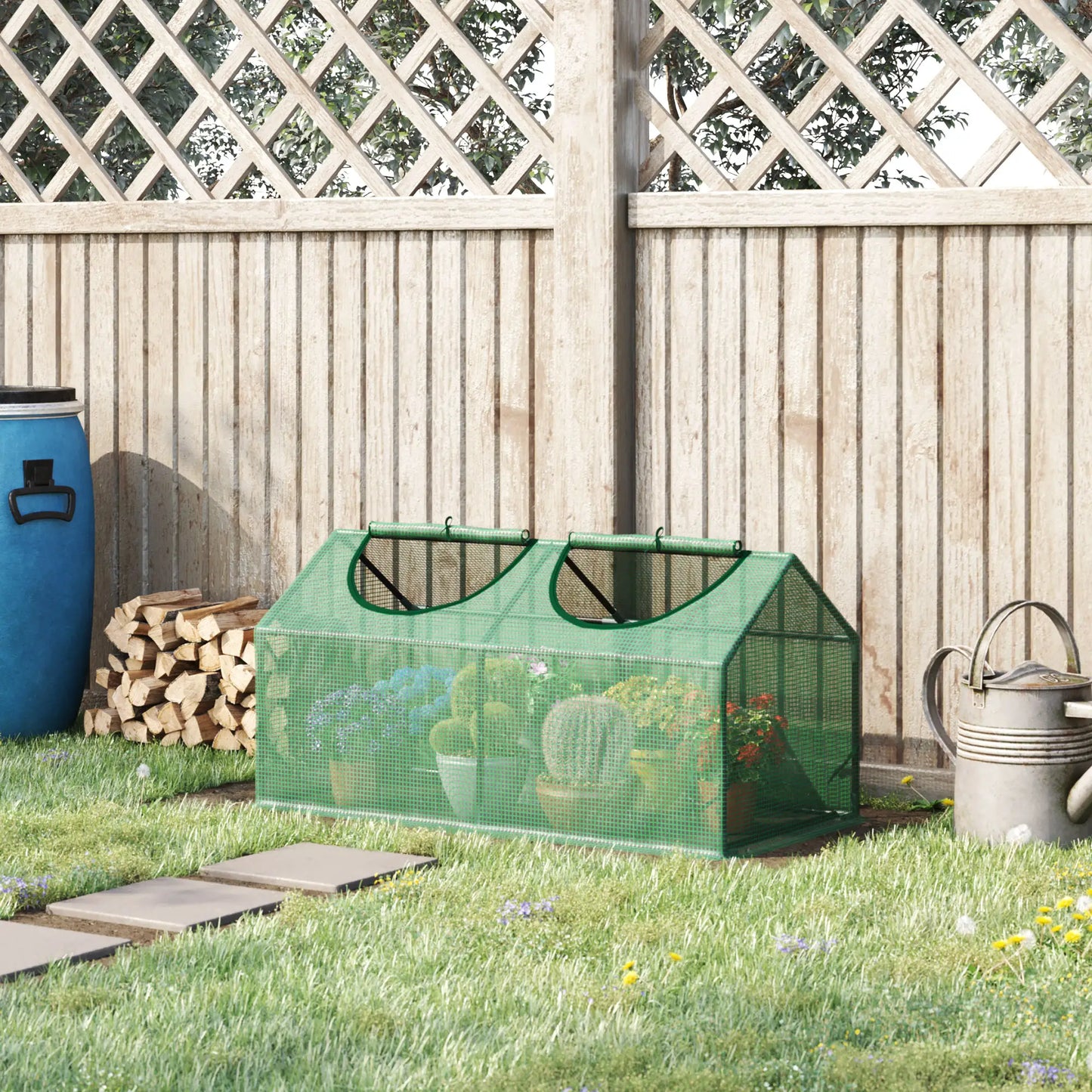 47" x 24" x 24" Portable Mini Greenhouse, Steel Frame, PE Cover, Green Mini Greenhouses at Gallery Canada