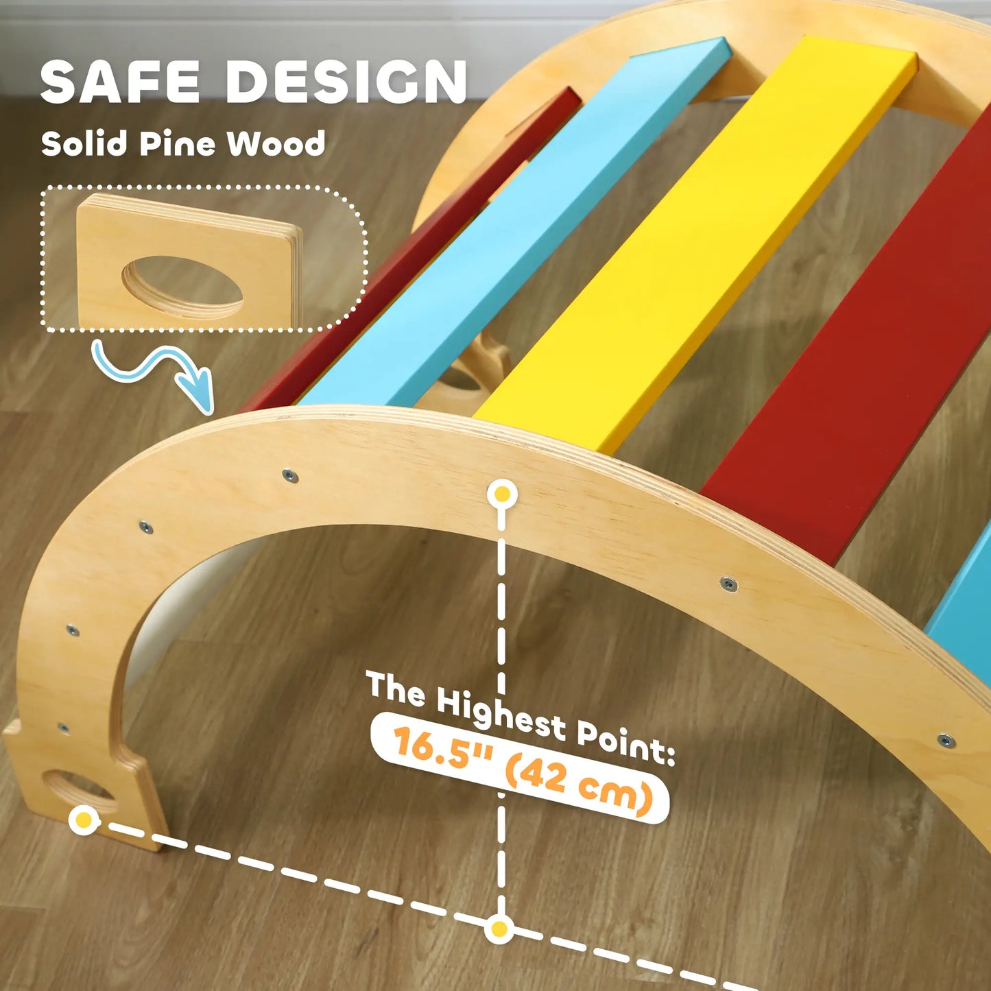 3 in 1 Wooden Climbing Toy for Toddlers, Cushion Pad Baby Gym & Playmats at Gallery Canada