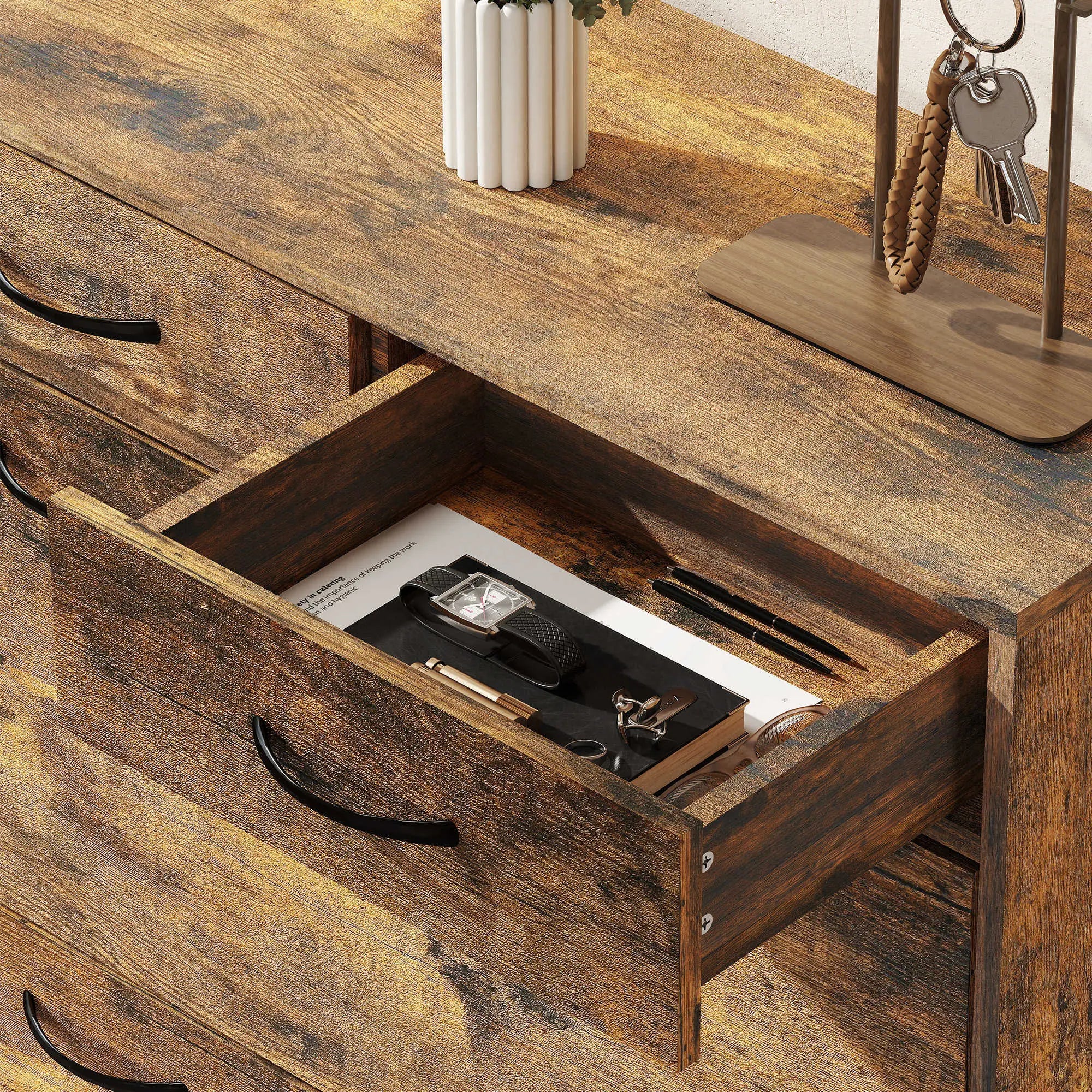 Narrow Shoe Storage, 2 Flip Drawers, Adjustable Shelves, 12 Pairs, Brown Shoe Storage Cabinets & Racks at Gallery Canada