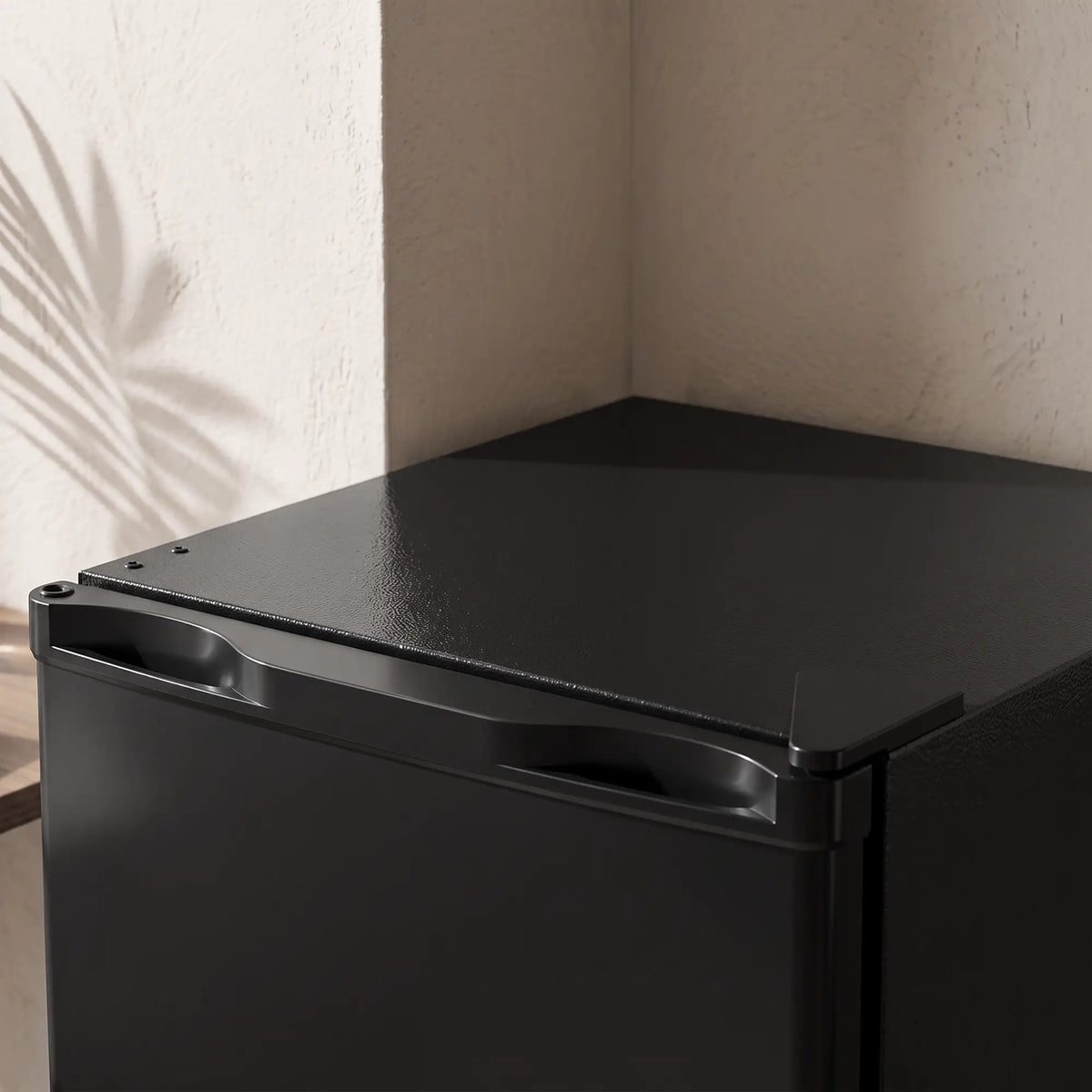3.2 Cu Ft Mini Fridge, Single Door Compact Refrigerator, Black, Black