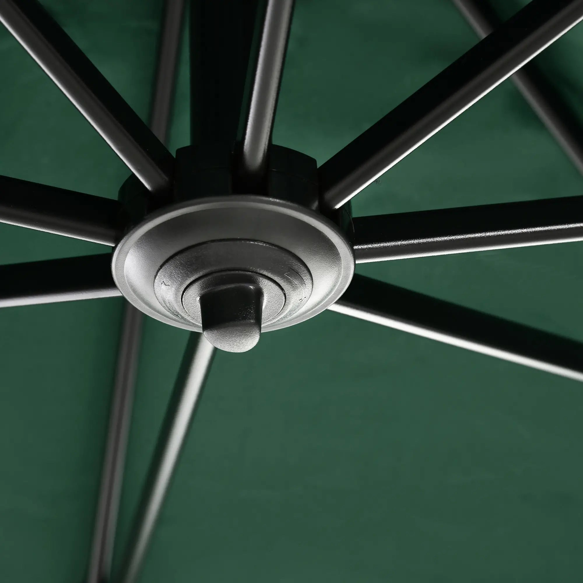 8' x 8' Square Cantilever Umbrella, 360° Rotation, Aluminum, Green Cantilever Umbrellas at Gallery Canada