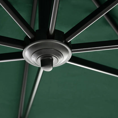 8' x 8' Square Cantilever Umbrella, 360° Rotation, Aluminum, Green Cantilever Umbrellas at Gallery Canada