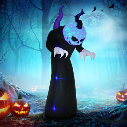 7ft Inflatable Halloween Ghost with Horns, LED Flame Effect, Outdoor Yard Display Halloween Decorations at Gallery Canada