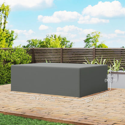 Waterproof Outdoor Furniture Cover, 108" x 80" x 35", Charcoal Grey Patio Furniture Covers at Gallery Canada