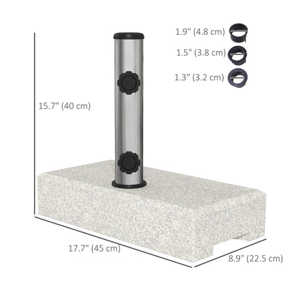 55 Lbs Half Granite Parasol Base, Outdoor Umbrella Stand, Grey Umbrella Bases at Gallery Canada