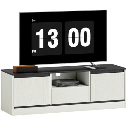 TV Stand For 43-55 Inch TV, Entertainment Center With Cabinets, White TV Stands at Gallery Canada