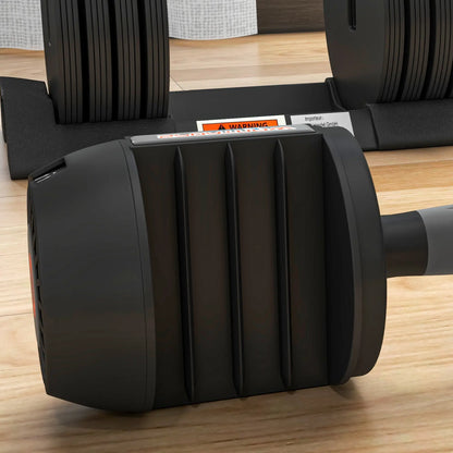 4-Level Adjustable Dumbbells, 2 x 22lbs, Non-Slip Handles, Rubber Weights Dumbbells & Barbells at Gallery Canada