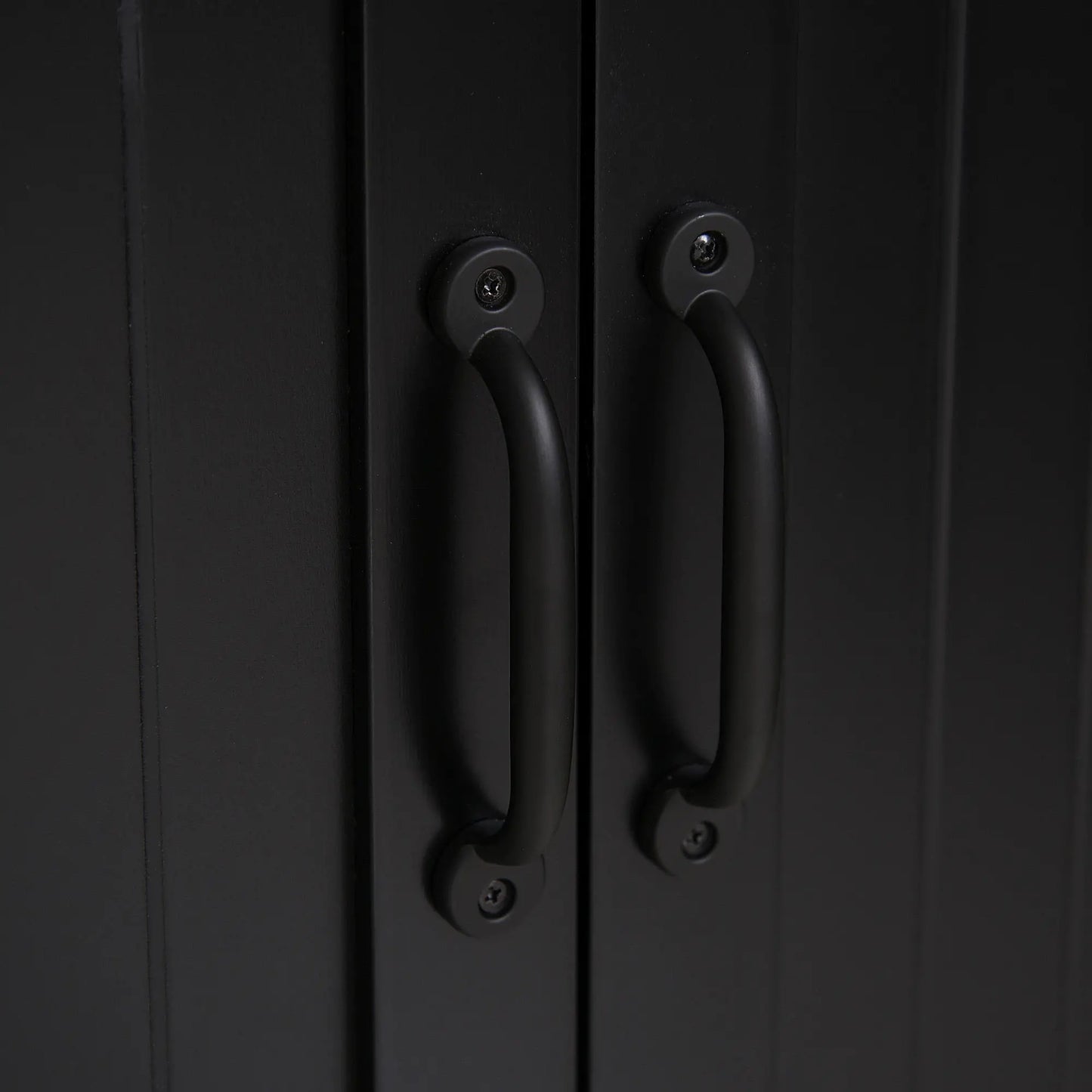 48" 4-Door Storage Cabinet, Adjustable Shelves, Black Kitchen Pantry Cabinets at Gallery Canada