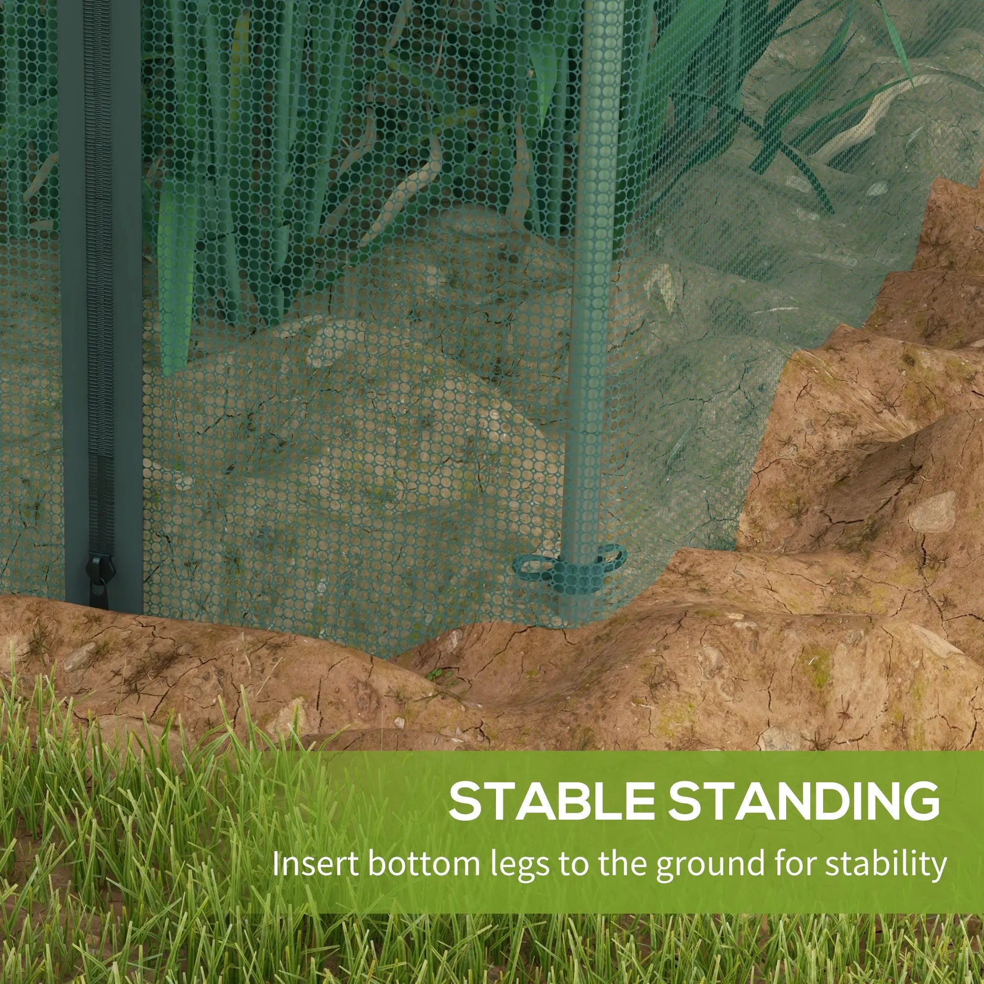 Galvanized Steel Crop Cage, Plant Protection Tent, 4' x 12', Green Walk In Greenhouses at Gallery Canada