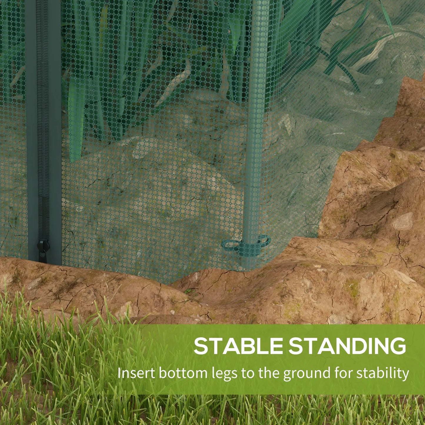 Galvanized Steel Crop Cage, Plant Protection Tent, 4' x 12', Green Walk In Greenhouses at Gallery Canada