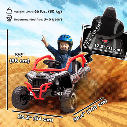 12V Ride On Truck, KAWASAKI TERYX KRX 2WD Kids Electric Car, Red Electric Toy Cars at Gallery Canada
