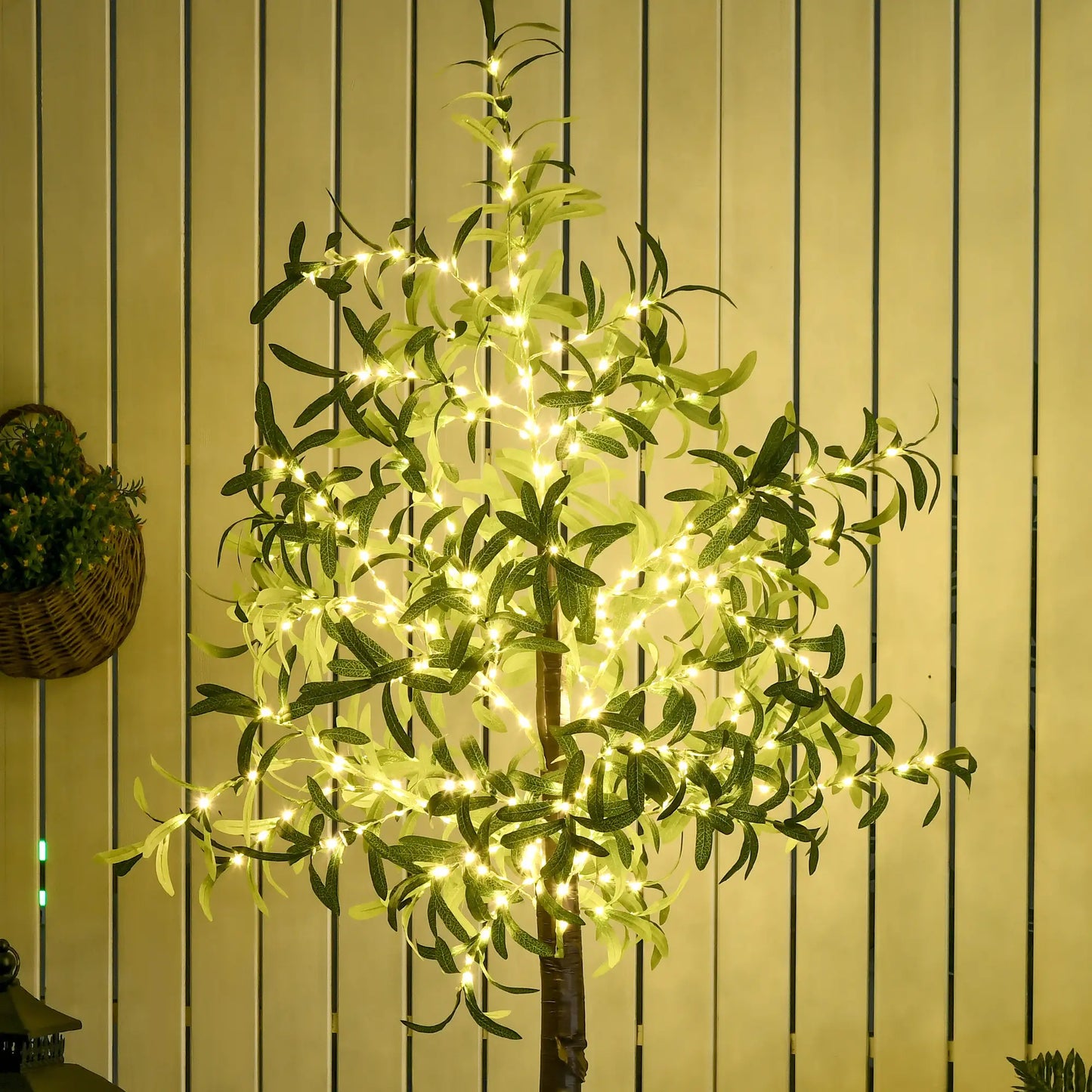 6ft LED Olive Tree, 300 Warm White Lights, Indoor, Green Artificial Tree Light at Gallery Canada