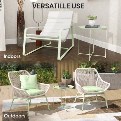 18" Outdoor Side Table, Removable Tray, Folding Legs, Green Patio Side Tables at Gallery Canada