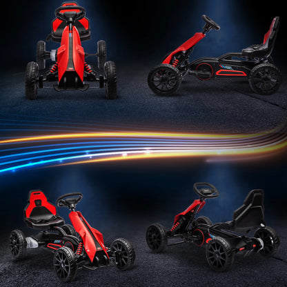 12V 7AH Electric Go Kart, Kids Outdoor Racer, Adjustable Speed, Red Electric Toy Cars at Gallery Canada