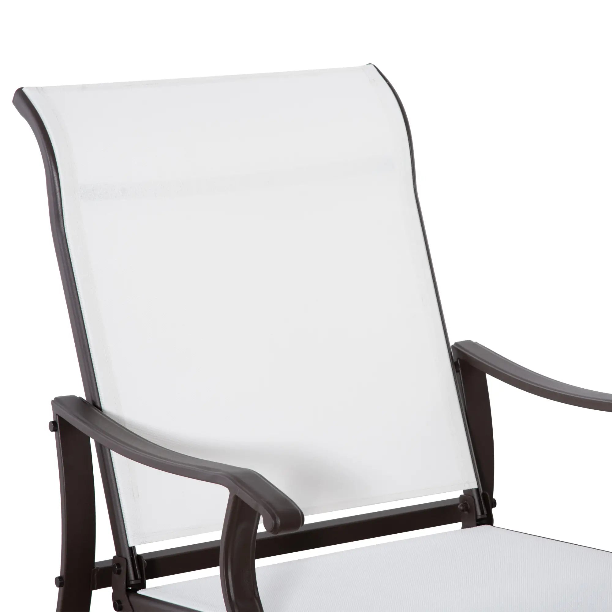 Outdoor Glider Chair, Steel Frame, Mesh Fabric, Cream White Outdoor Gliders at Gallery Canada