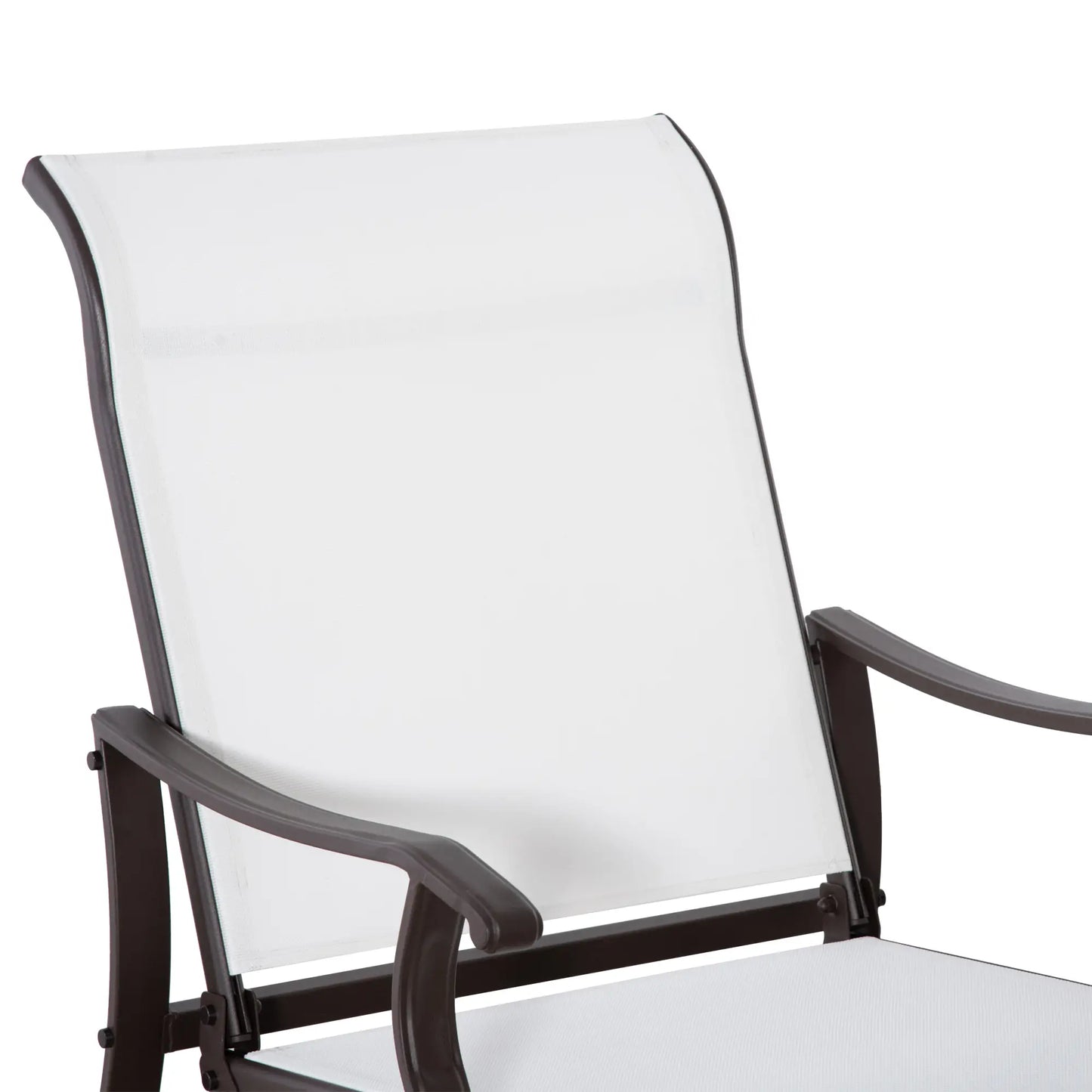 Outdoor Glider Chair, Steel Frame, Mesh Fabric, Cream White Outdoor Gliders at Gallery Canada