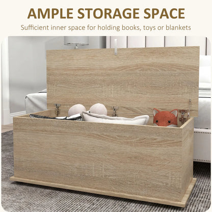 39.5" Storage Chest, Flip-Top Lid, Entryway Bench, Oak Storage Ottomans & Benches at Gallery Canada