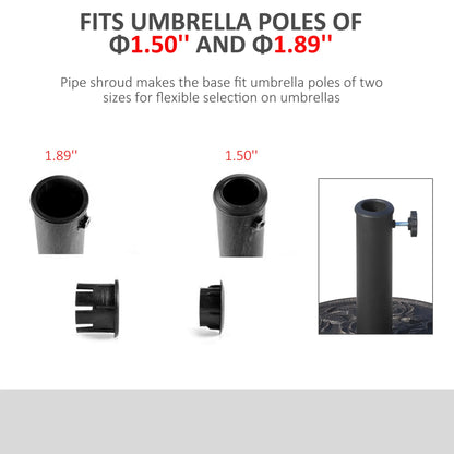 18” Round Patio Umbrella Base, Cast Stone Resin, Bronze Umbrella Bases at Gallery Canada